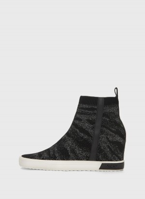 Black Dkny Cali Wedge Women's Sneakers | M1426522