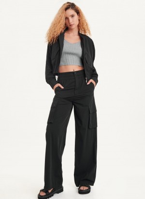 Black Dkny Cargo Women's Pants | L6798157