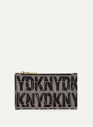 Black Dkny Elsa Bifold Women's Card Holder | J1398985