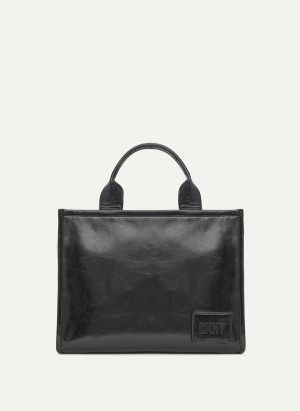 Black Dkny Hadlee Medium Women's Tote Bags | W1052495