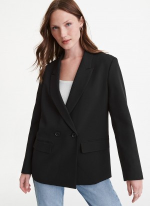 Black Dkny Oversized Tailoring Women's Jackets | U7756163