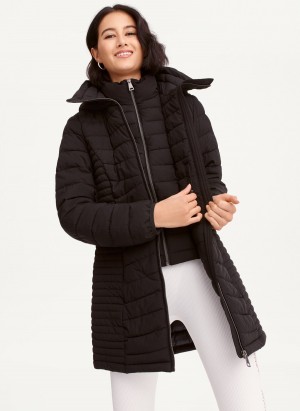 Black Dkny Packable Vestie Walker Women's Jackets | O3847587