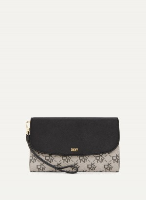 Black Dkny Sidney Chain Women's Crossbody Bags | T8094611