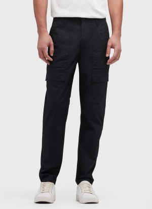 Black Dkny Slim Fit Cargo Men's Pants | R1712496