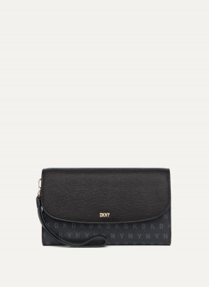 Black Dkny Sydney Women's Wallets | S9977204