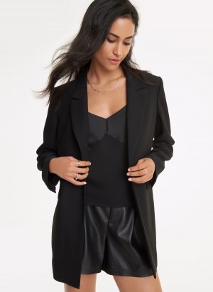 Black Dkny Tailored Women's Jackets | X1640364