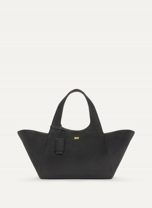 Black Dkny The Large Effortless Women's Satchel Bags | S8418396