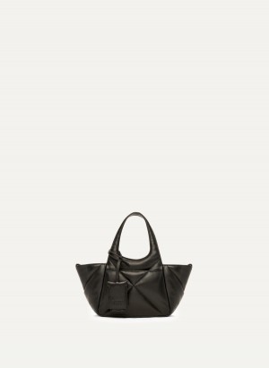 Black Dkny The Mini Quilted Effortless Women's Tote Bags | J5203524