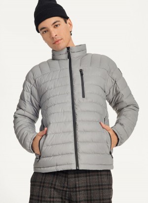 Grey Dkny Packable Puffer Men's Jackets | A5777220