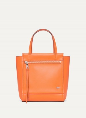 Orange Dkny Pax North-South Women's Tote Bags | Q7828587