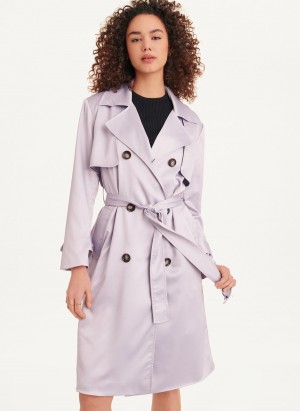 Purple Dkny Lightweight Women's Trench Coat | U5597097