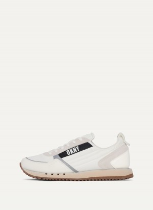 White Dkny Jersey Men's Sneakers | H1881372