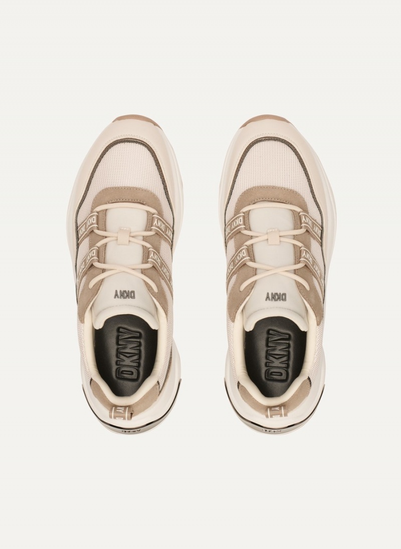 Beige Dkny Justine Slip On Women's Sneakers | J6176292