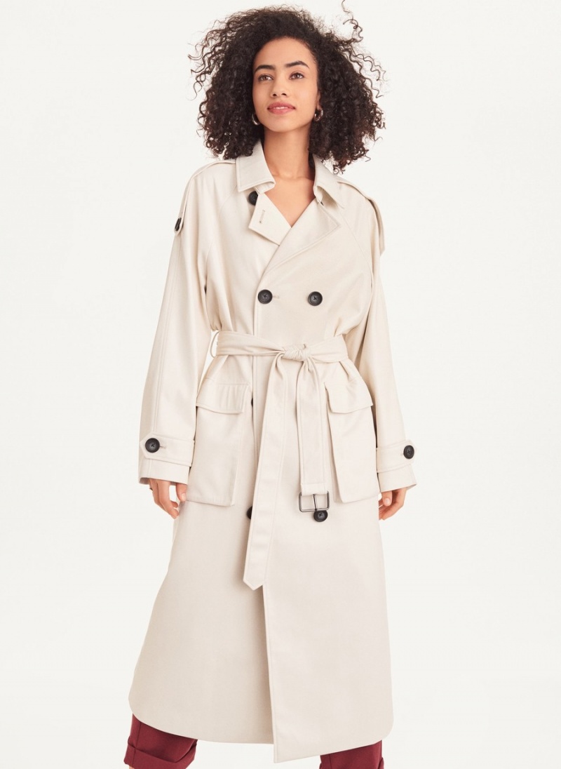 Beige Dkny Lightweight Women\'s Trench Coat | G5263534