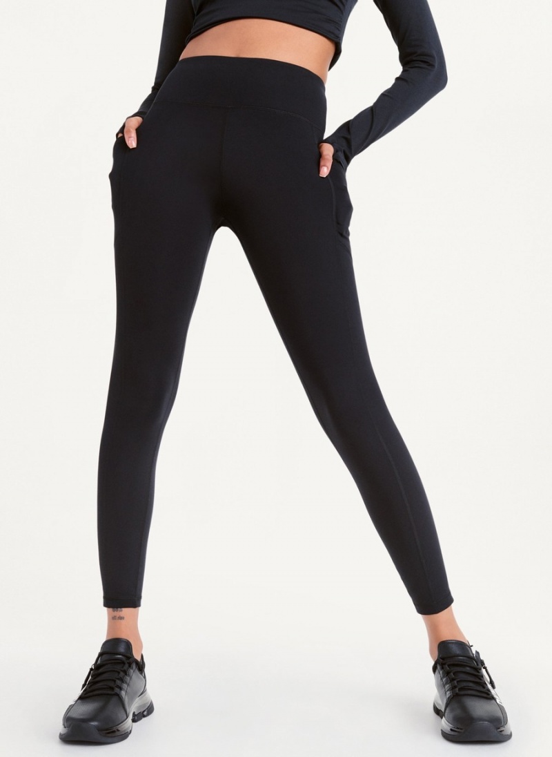 Black Dkny Balance High Waist Women's Leggings | V5731903