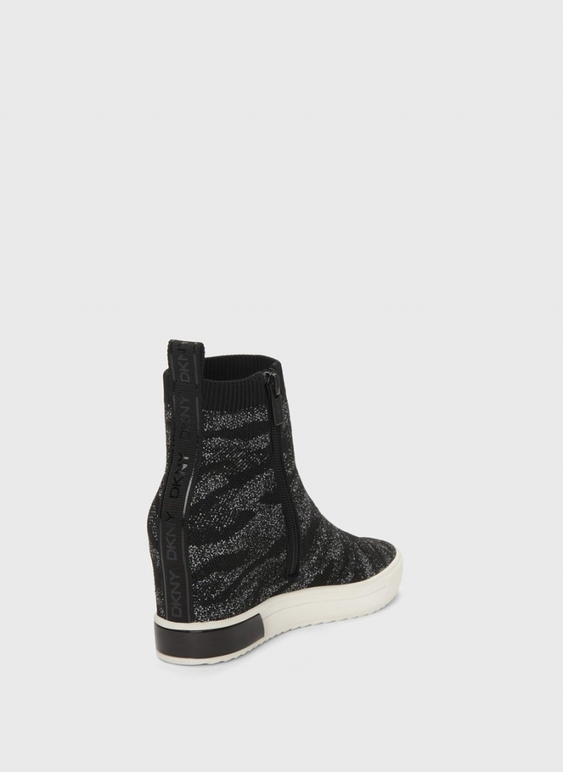 Black Dkny Cali Wedge Women's Sneakers | M1426522