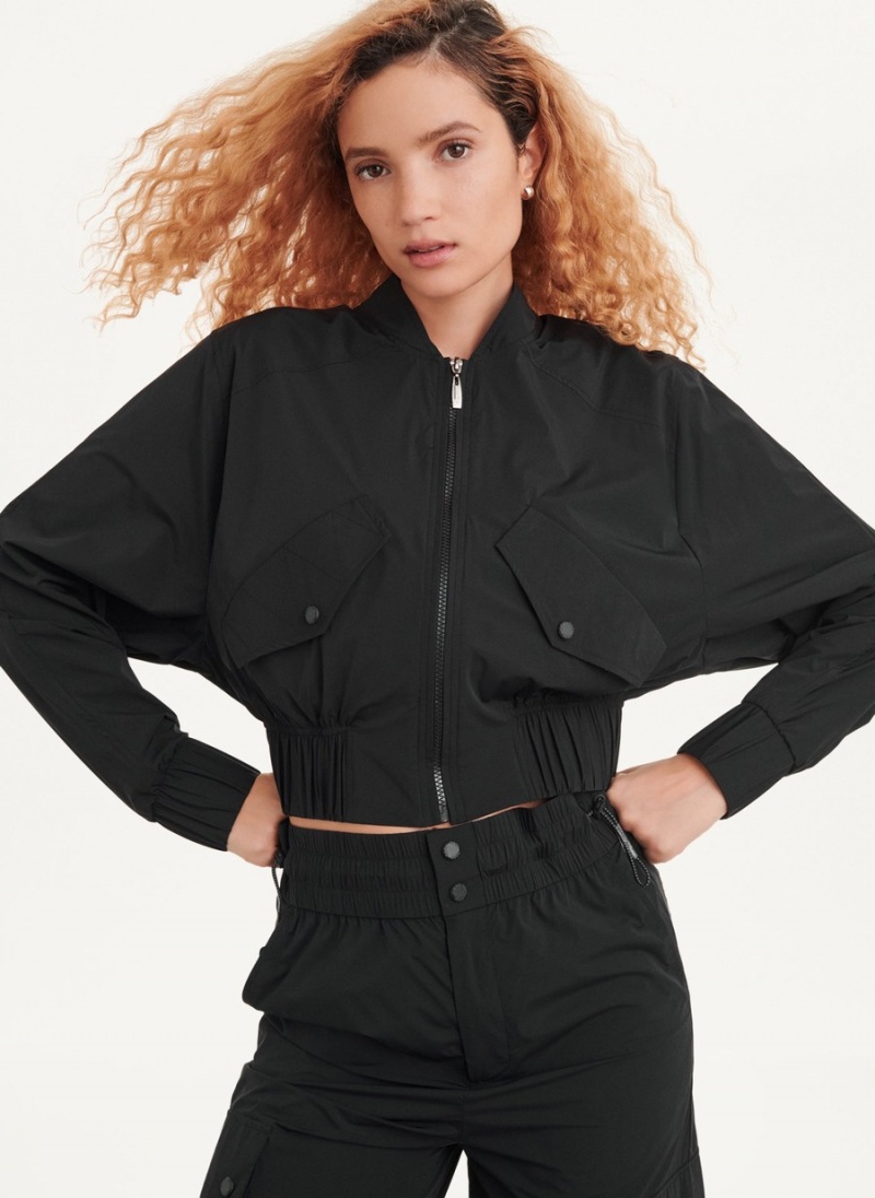 Black Dkny Classic Women's Bomber Jackets | P5014588