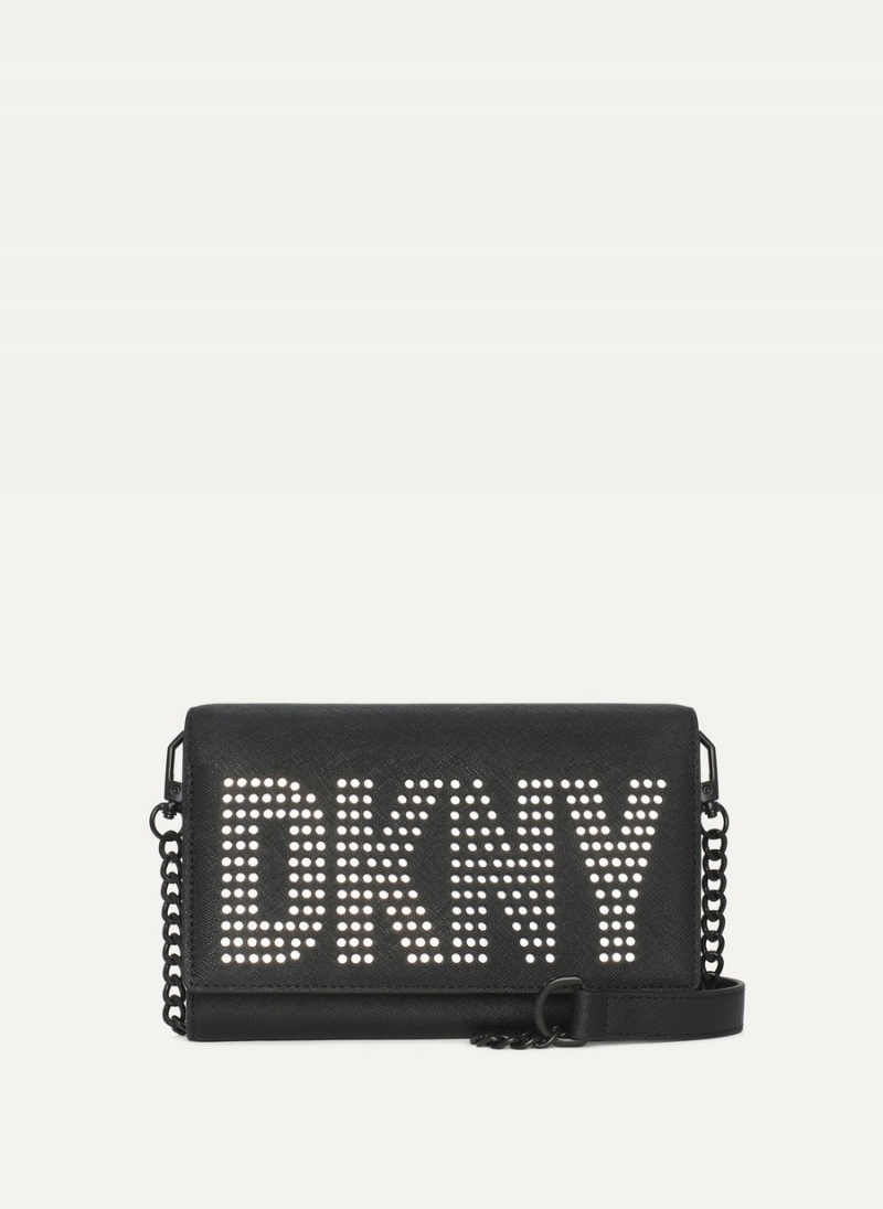 Black Dkny Essex Saffiano Slim Women's Crossbody Bags | S1235806