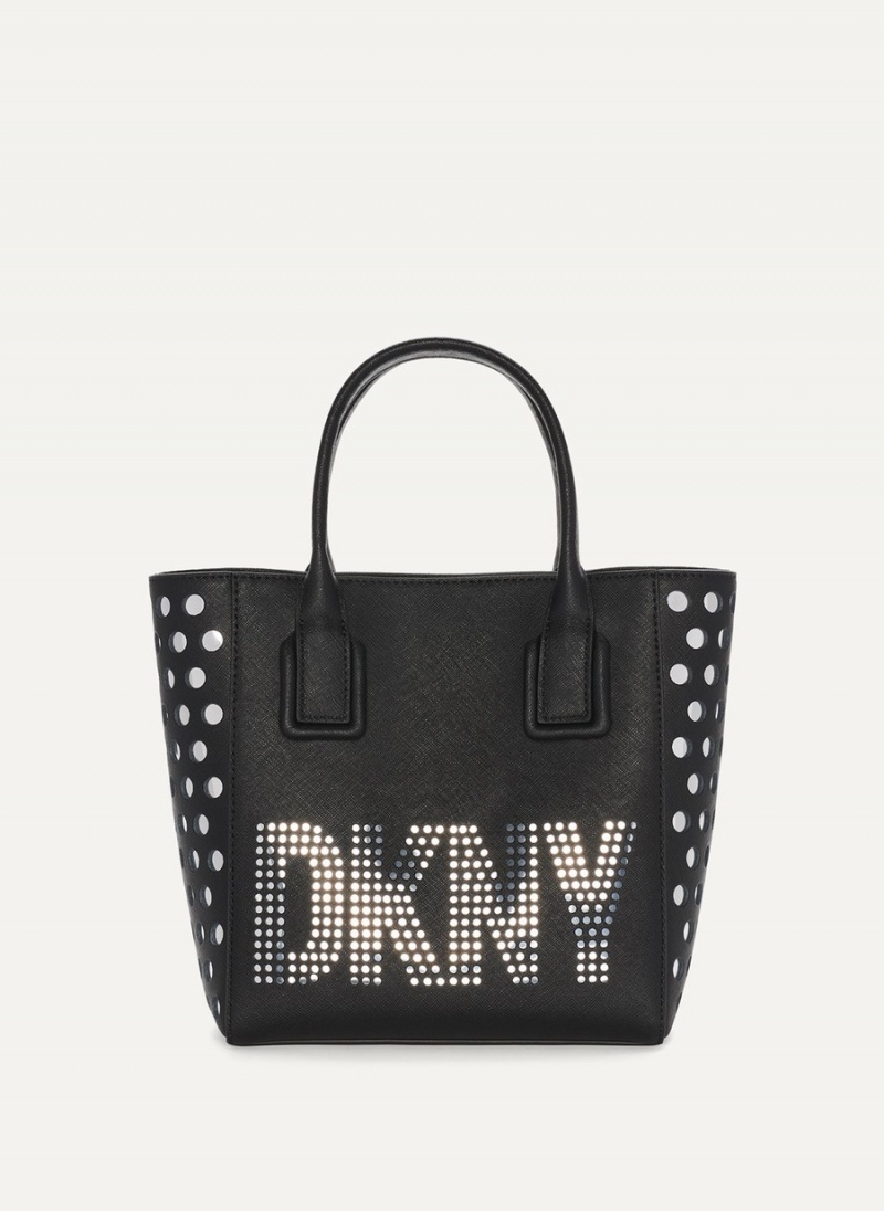 Black Dkny Essex Saffiano Small Women's Tote Bags | X2892277