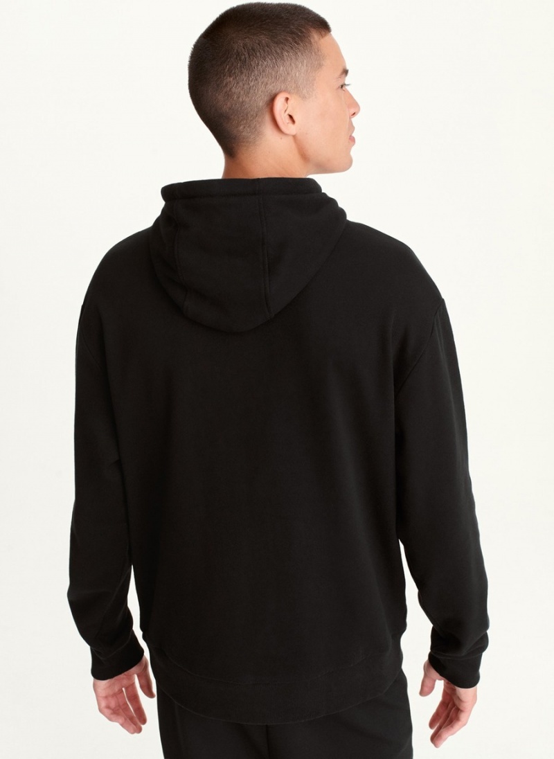 Black Dkny Fleece Men's Hoodie | M3316917