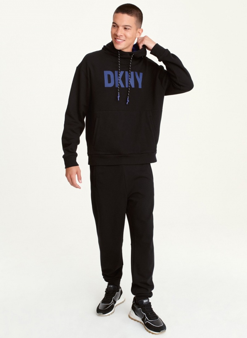 Black Dkny Fleece Men's Hoodie | M3316917