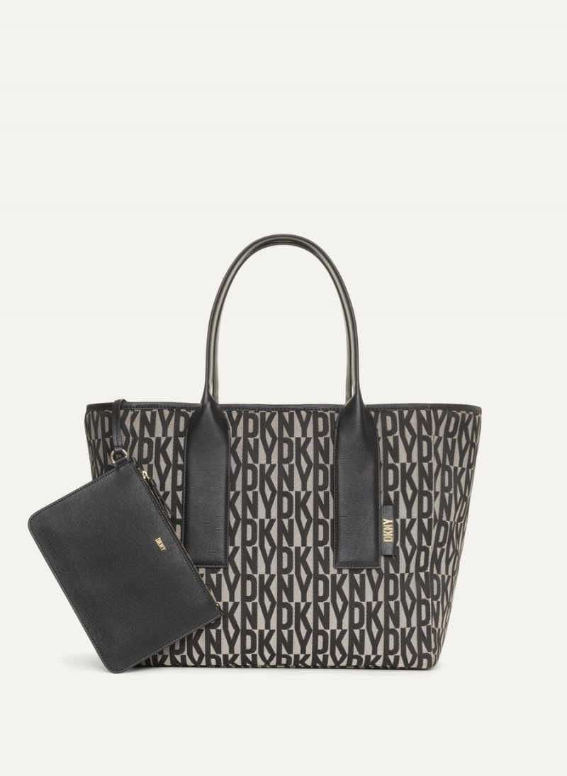 Black Dkny Grayson Large Women's Tote Bags | Z8963986