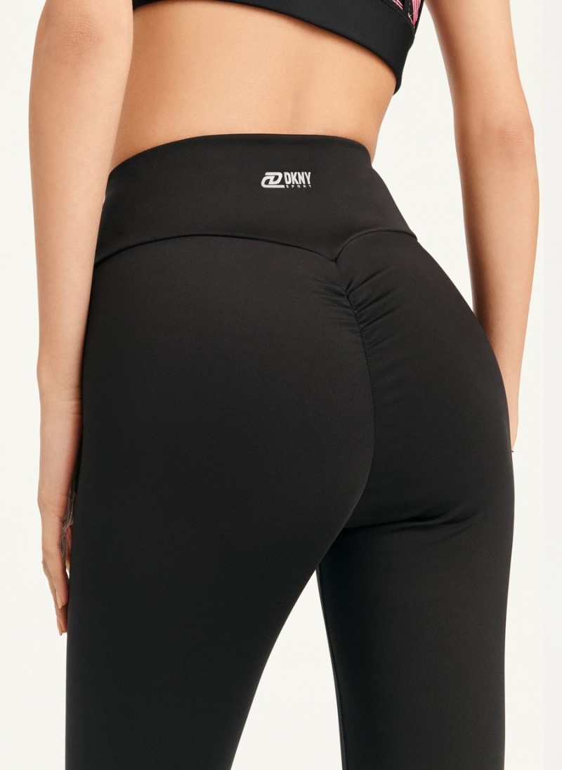 Black Dkny High Waist 7/8 Tight Hug Women's Leggings | N7003530