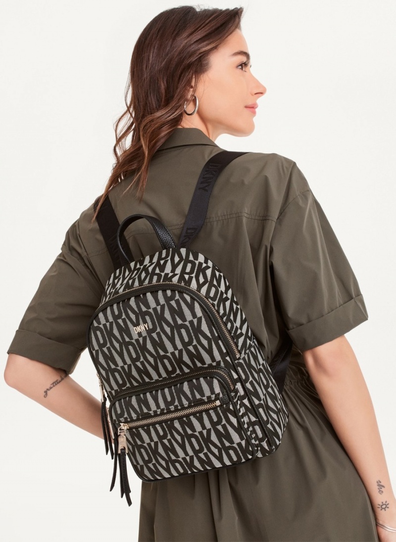 Black Dkny Maxine Women's Backpacks | T5436885