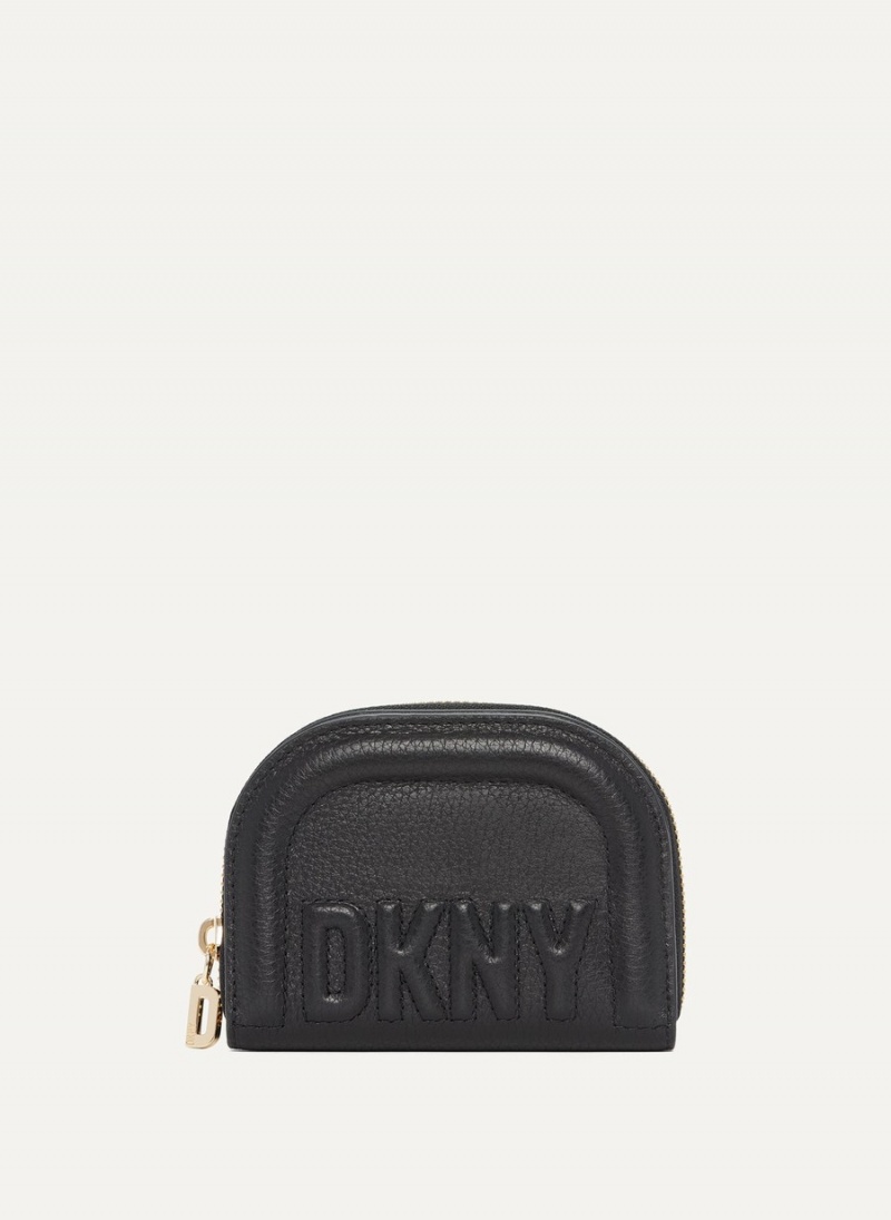 Black Dkny Metro Half Zip Around Women\'s Wallets | R0917462