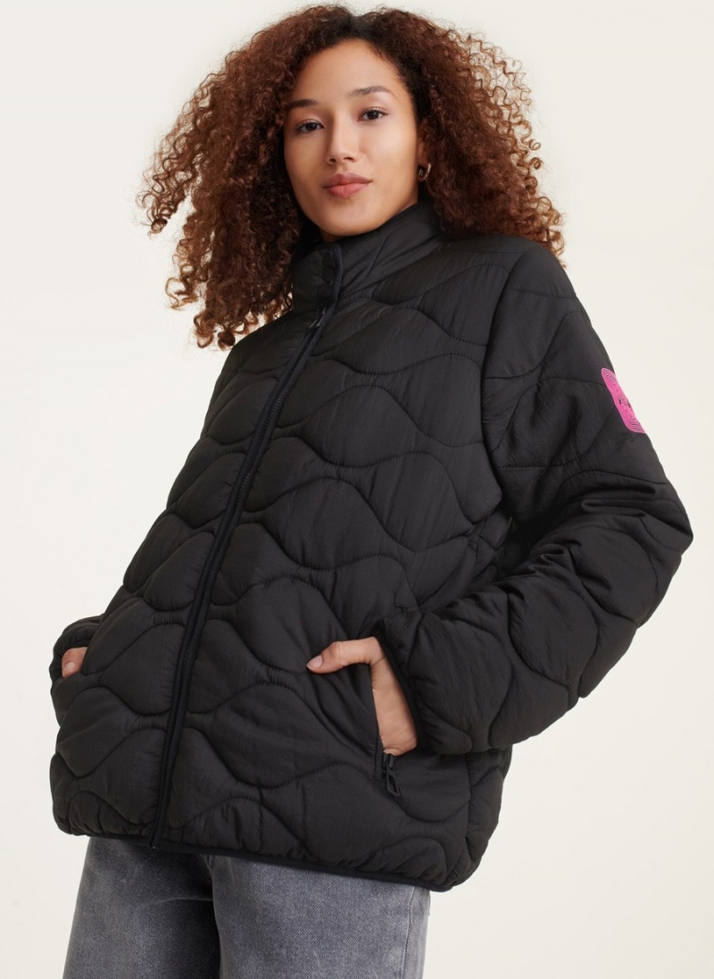 Black Dkny Packable Vestie Walker Women's Jackets | B4481844