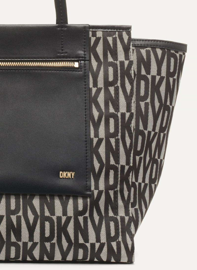 Black Dkny Pax Large Women's Tote Bags | M3612383