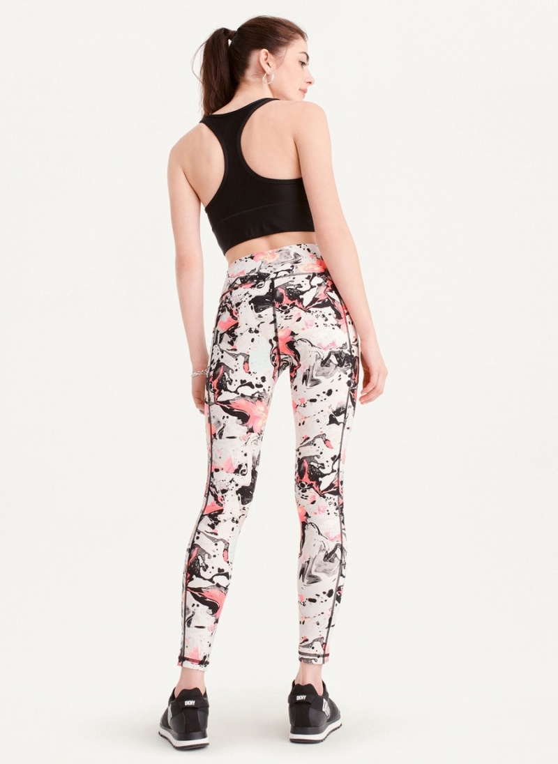 Black Dkny Printed Women's Leggings | Y5471412