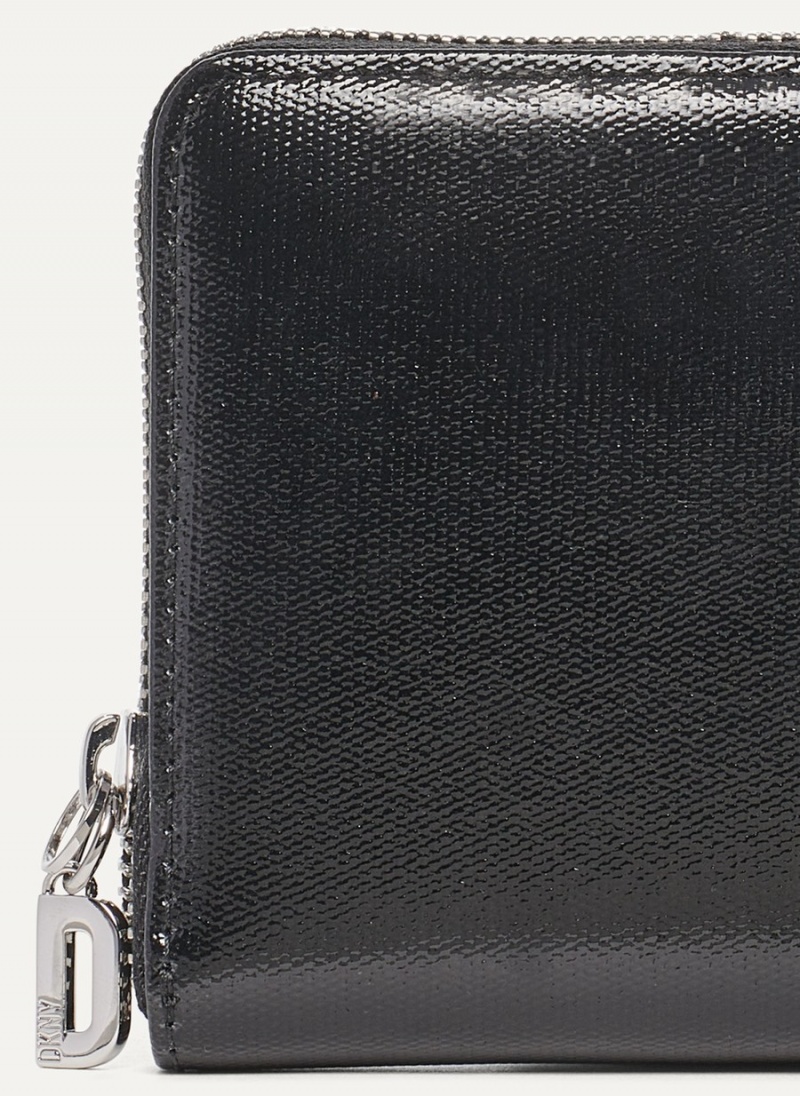 Black Dkny Prospect Continental Zip Women's Wallets | H8173297