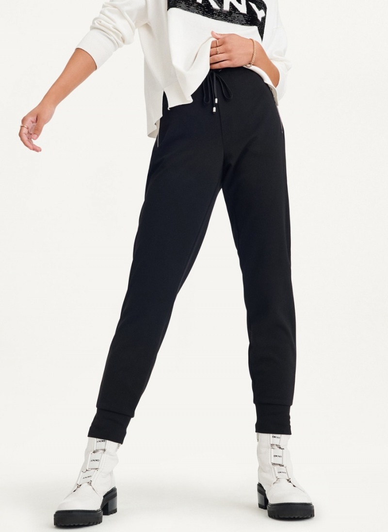 Black Dkny Pull Ons Women's Jogger | B2884139