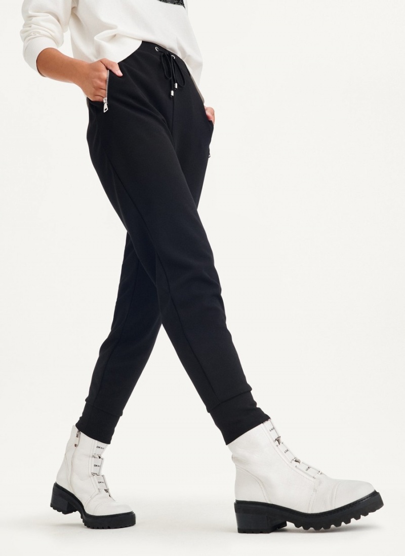 Black Dkny Pull Ons Women's Jogger | B2884139