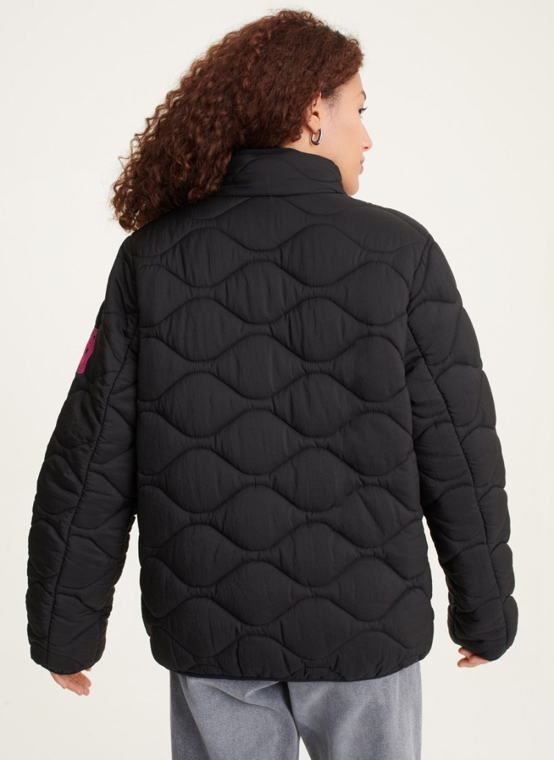 Black Dkny Quilted Packable Women's Jackets | M2997867