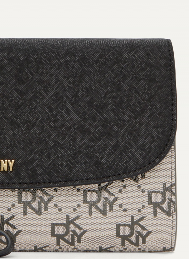 Black Dkny Sidney Chain Women's Crossbody Bags | T8094611