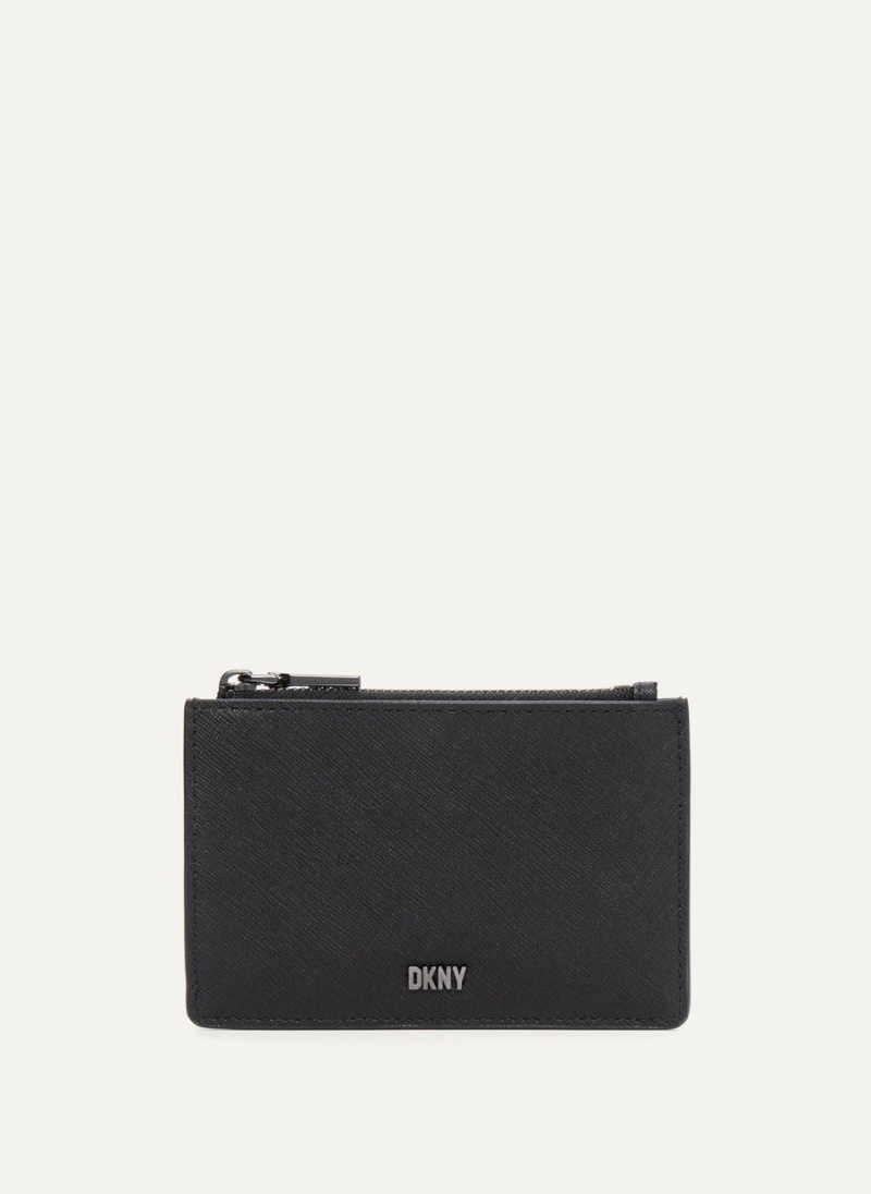 Black Dkny Sidney Key Women\'s Card Case | T4997742