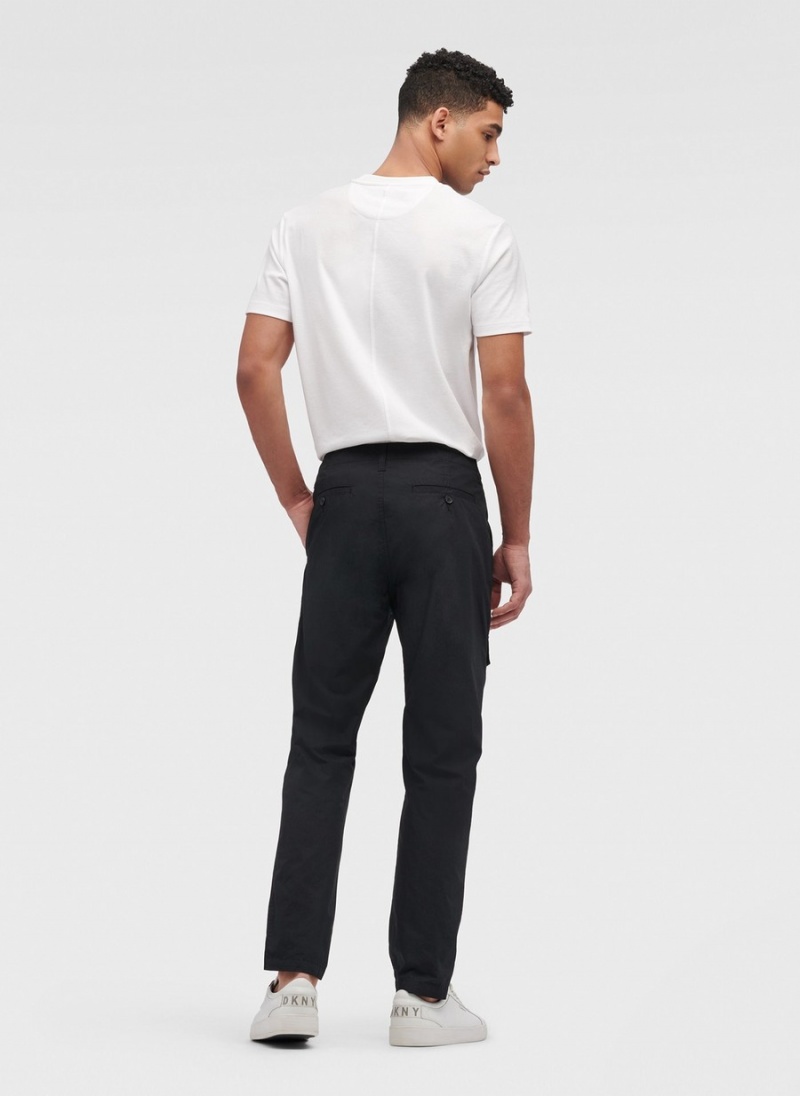 Black Dkny Slim Fit Cargo Men's Pants | R1712496