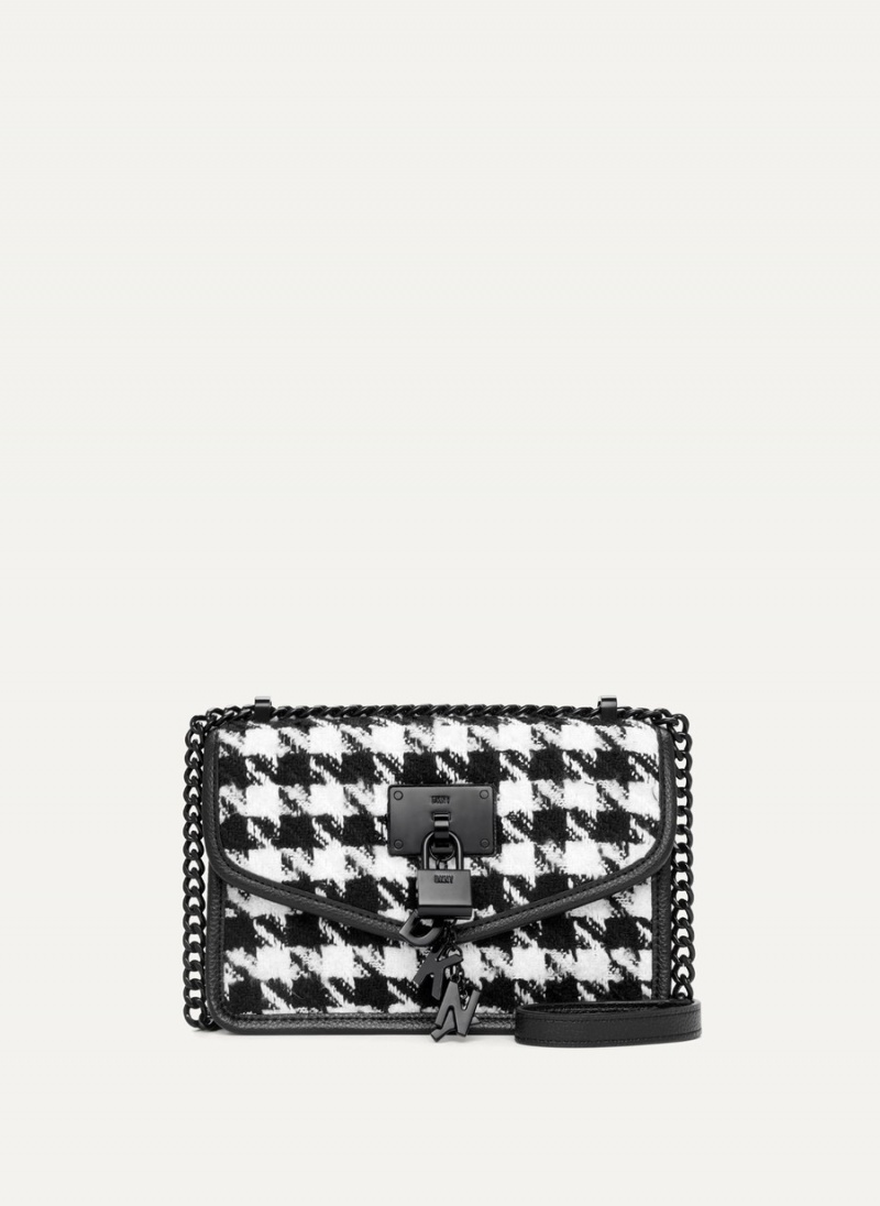 Black Dkny Small Elissa Herringbone Women\'s Crossbody Bags | E0755199