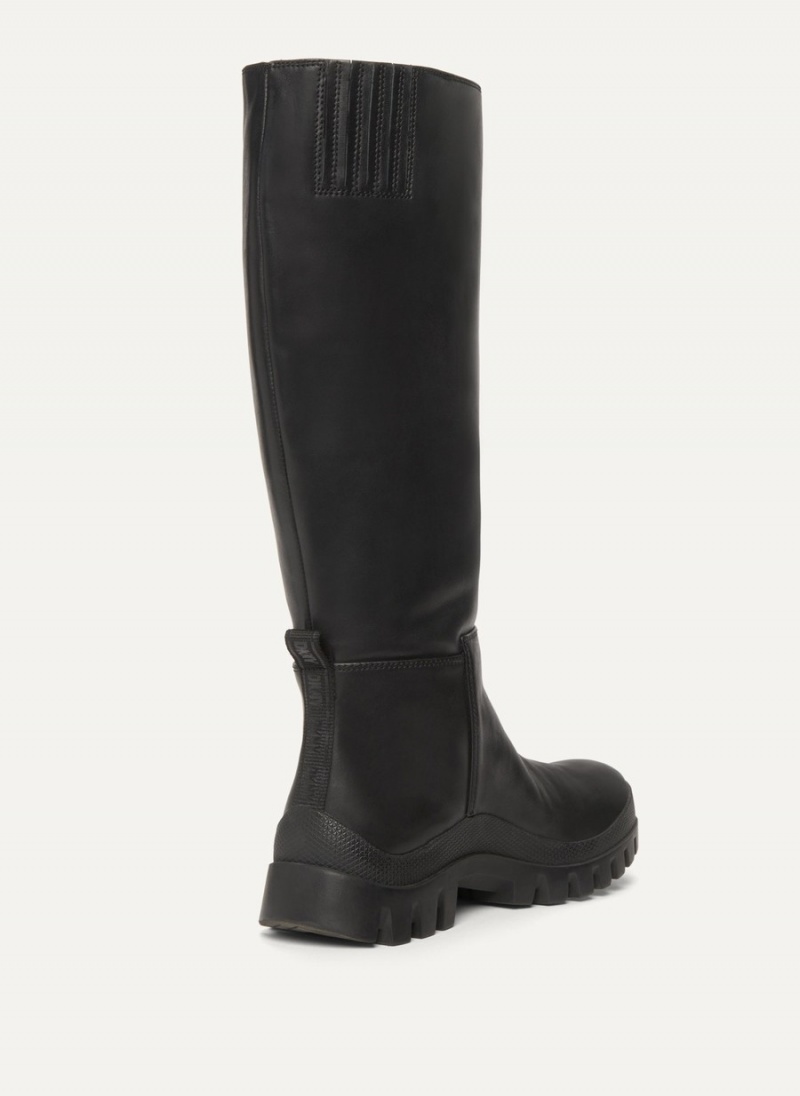 Black Dkny Tall Lug Sole Women's Boots | K8052966