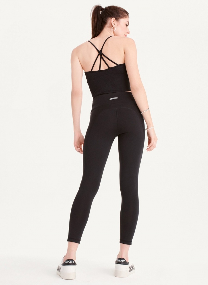 Black Dkny Ultra Compression High Waisted Women's Tight | F5171444