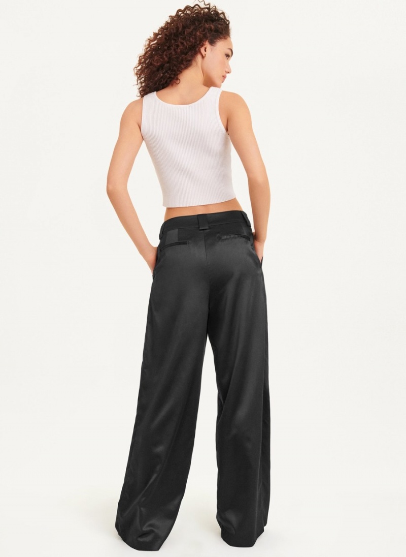 Black Dkny Wide Leg Women's Pants | K8066201