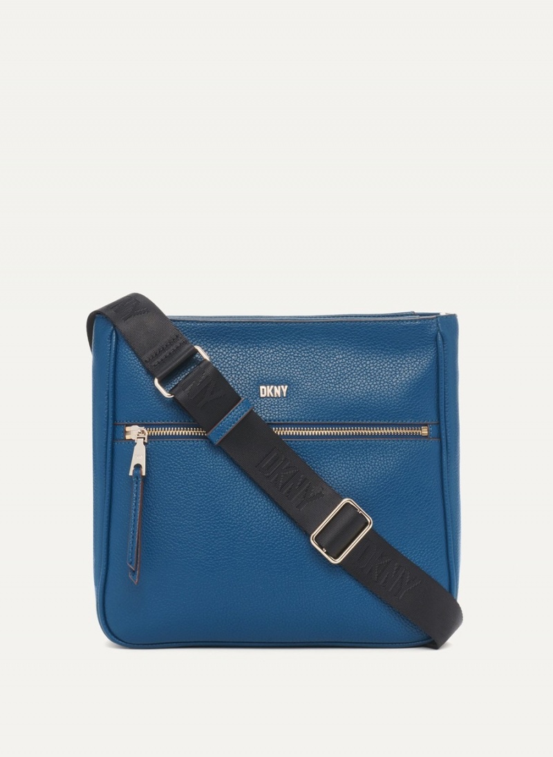 Blue Dkny Maxine Messenger Women's Shoulder Bags | H6426201