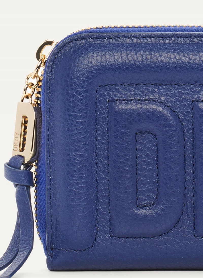 Blue Dkny Metro Continental Zip Around Women's Wallets | Y3076819