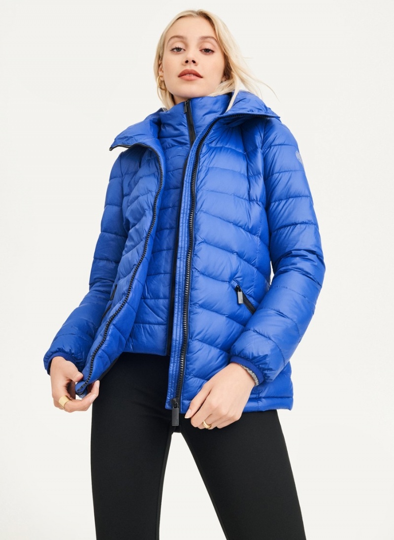 Blue Dkny Packable Women's Puffer Jacket | G6163347