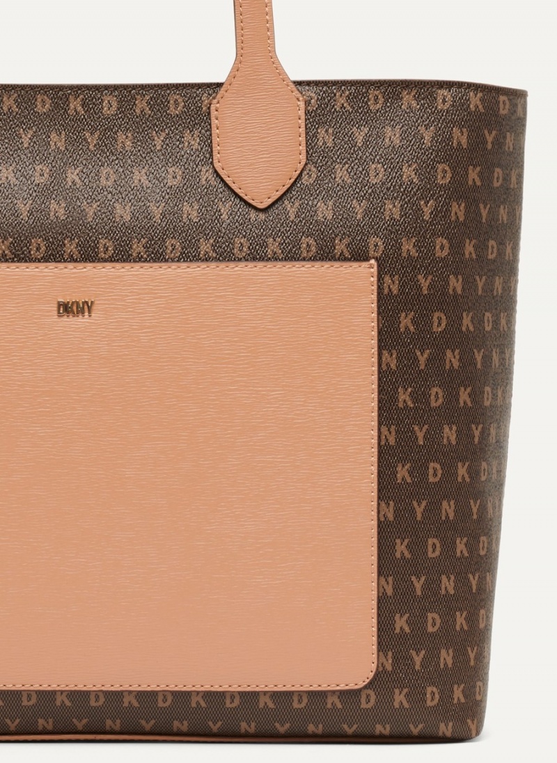 Brown Dkny Ines Women's Tote Bags | R1296570