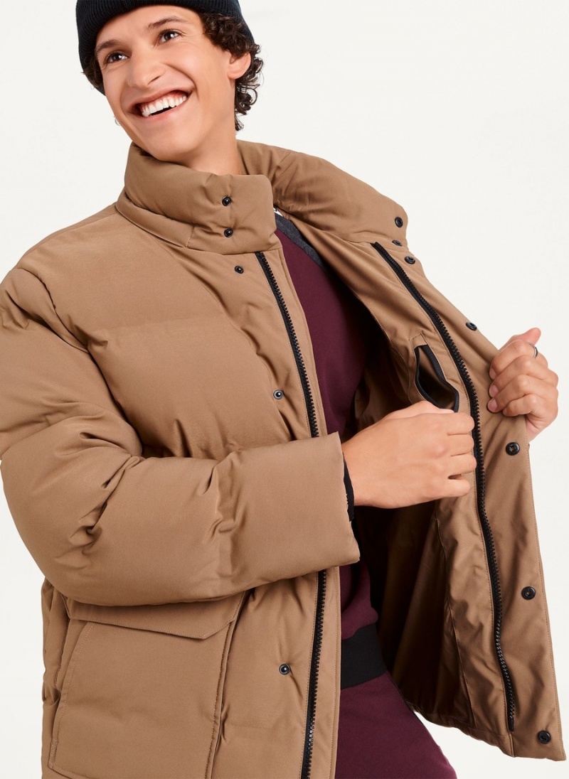 Brown Dkny Welded Parka Men's Parka | V7165400