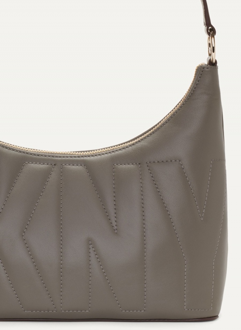 Grey Dkny Elsa Top-Zip Women's Hobo Bag | A3961290