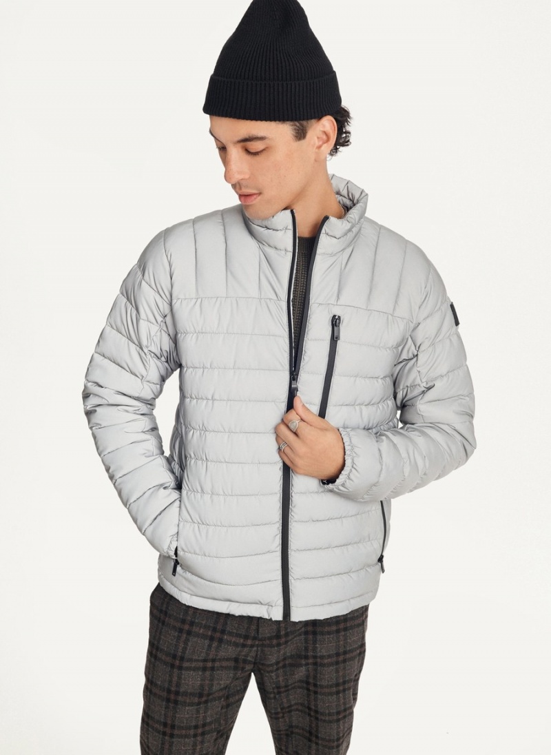 Grey Dkny Packable Puffer Men's Jackets | A5777220